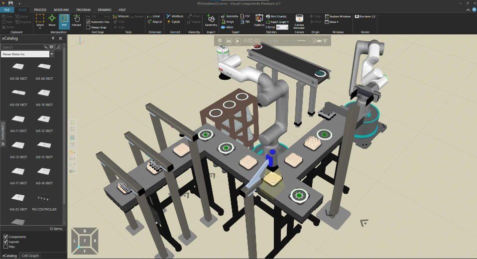 Planar Motor 系统simulation screenshot