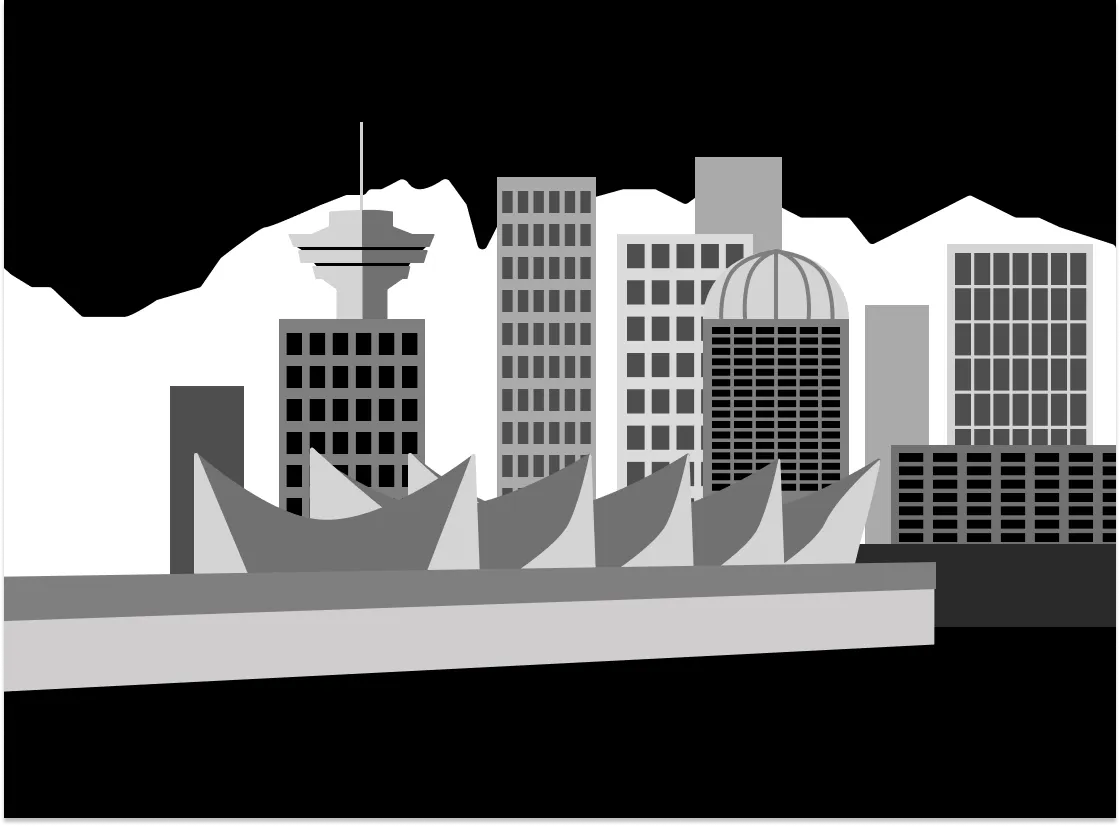 Vancouver skyline graphic